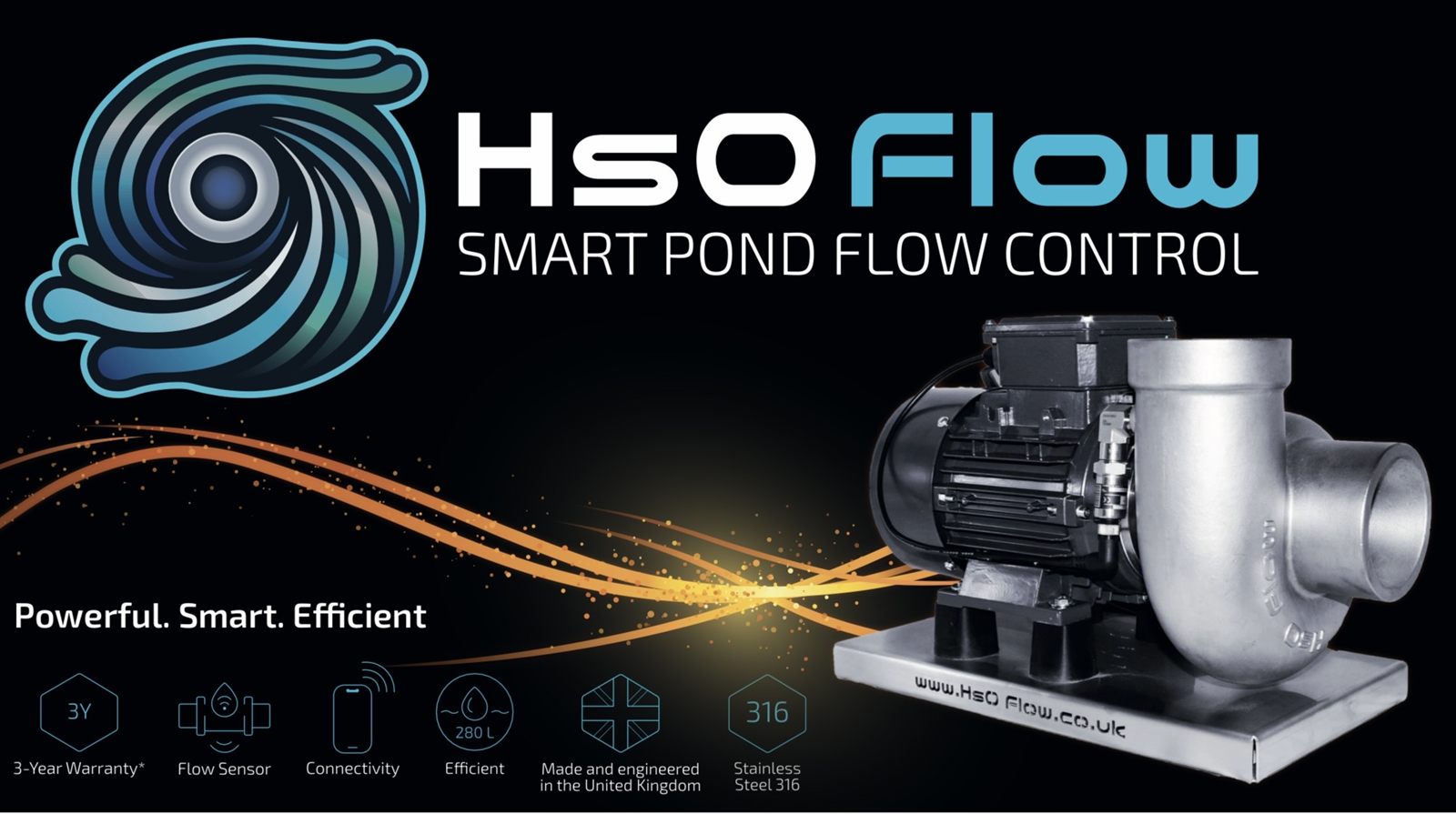 HsO Flow — Smart Pond Flow Control. Powerful. Smart. Efficient.