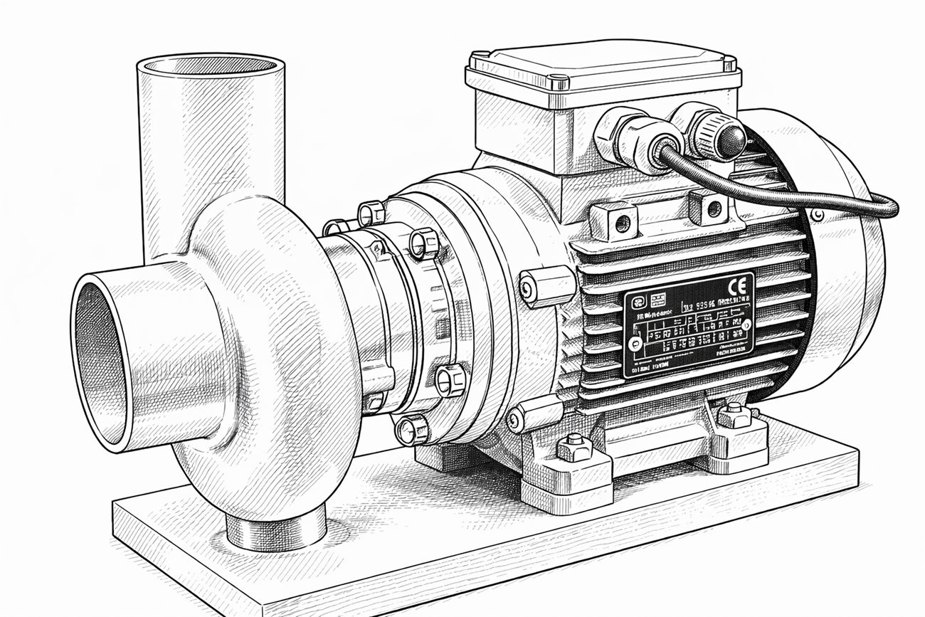 HsO Flow pond pump engineering drawing